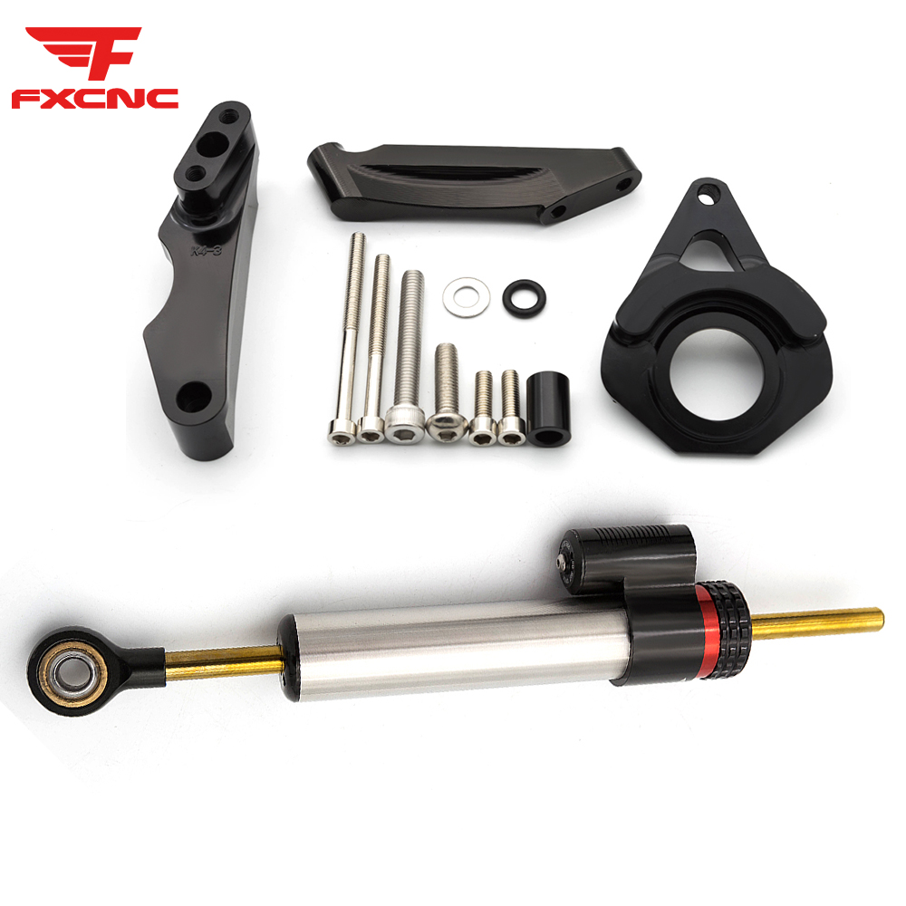 Steering Damper Stabilizer Kit Cnc - Pour Suzuki GSXR600 750 K4 2001